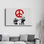 Other wall decoration - Banksy - Anti-War | Glass Wall Art 110CMx70CM - ARTDESIGNA