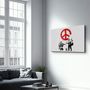 Other wall decoration - Banksy - Anti-War | Glass Wall Art 110CMx70CM - ARTDESIGNA