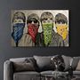 Autres décorations murales - Banksy-Beatles | Art mural en verre 110CMx70CM - ARTDESIGNA