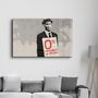 Autres décorations murales - Banksy – Intérêt à zéro pour cent | Art mural en verre 110CMx70CM - ARTDESIGNA