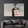 Autres décorations murales - Banksy – Intérêt à zéro pour cent | Art mural en verre 110CMx70CM - ARTDESIGNA