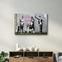 Autres décorations murales - Banksy - Vieille école | Art mural en verre  110CMx70CM - ARTDESIGNA