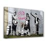 Autres décorations murales - Banksy - Vieille école | Art mural en verre  110CMx70CM - ARTDESIGNA
