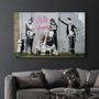 Autres décorations murales - Banksy - Vieille école | Art mural en verre  110CMx70CM - ARTDESIGNA