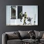 Autres décorations murales - Banksy - Pillage des soldats | Art mural en verre 110CMx70CM - ARTDESIGNA