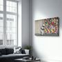 Other wall decoration - Banksy - Pull Back the Curtain | GLASS WALL ART  110CMx70CM - ARTDESIGNA