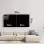 Autres décorations murales - Marbre noir - Décoration murale DuoGlass 100X200CM  - ARTDESIGNA