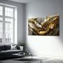 Autres décorations murales - Racines dorées dans le marbre -Art mural en trio de verre 110C210 - ARTDESIGNA