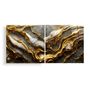 Other wall decoration - Golden Roots in the Marble - Dup  Glass Wall Art 100x200 - ARTDESIGNA
