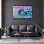Other wall decoration - Marble GalaxyGlass Wall Art  110CMx70CM - ARTDESIGNA