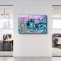 Other wall decoration - Marble GalaxyGlass Wall Art  110CMx70CM - ARTDESIGNA