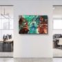Autres décorations murales - Collection Marbre H10Décor mural en verre 110CMx70CM - ARTDESIGNA