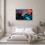 Autres décorations murales - Collection Marbre H16 - Décoration murale en verre jour et nuit 110CMx70CM - ARTDESIGNA