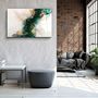 Autres décorations murales - Collection Marbre H20 - Décoration murale en verre WaveGlass vert 110CMx70CM - ARTDESIGNA
