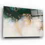 Autres décorations murales - Collection Marbre H21 - Décoration murale en verre ondulé vert 110CMx70CM - ARTDESIGNA