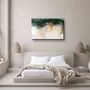Autres décorations murales - Collection Marbre H21 - Décoration murale en verre ondulé vert 110CMx70CM - ARTDESIGNA