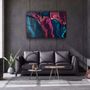 Autres décorations murales - Collection Marbre H24 - ViolettaGlass Wall Art 110CMx70CM - ARTDESIGNA