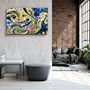Autres décorations murales - Art mural en verre Marbre Galaxy 4 110CMx70CM - ARTDESIGNA
