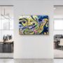 Autres décorations murales - Art mural en verre Marbre Galaxy 4 110CMx70CM - ARTDESIGNA