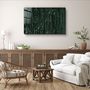 Autres décorations murales - Art mural en verre en marbre vert foncé 110CMx70CM - ARTDESIGNA