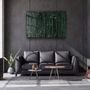 Autres décorations murales - Art mural en verre en marbre vert foncé 110CMx70CM - ARTDESIGNA