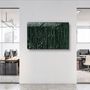 Autres décorations murales - Art mural en verre en marbre vert foncé 110CMx70CM - ARTDESIGNA