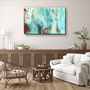 Autres décorations murales - Art mural en verre de marbre bleu naturel 110CMx70CM - ARTDESIGNA