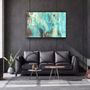 Autres décorations murales - Art mural en verre de marbre bleu naturel 110CMx70CM - ARTDESIGNA
