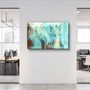 Autres décorations murales - Art mural en verre de marbre bleu naturel 110CMx70CM - ARTDESIGNA