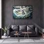 Other wall decoration - Marble with Golden DustGlass Wall Art 110CMx70CM - ARTDESIGNA