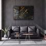 Other wall decoration - Black Marble with Golden DustGlass Wall Art 110CMx70CM - ARTDESIGNA