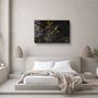 Other wall decoration - Black Marble with Golden DustGlass Wall Art 110CMx70CM - ARTDESIGNA