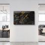 Other wall decoration - Black Marble with Golden DustGlass Wall Art 110CMx70CM - ARTDESIGNA