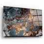 Autres décorations murales - Marbre gris avec art mural en verre DustGlass en bronze 110CMx70CM - ARTDESIGNA