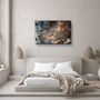 Autres décorations murales - Marbre gris avec art mural en verre DustGlass en bronze 110CMx70CM - ARTDESIGNA