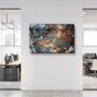 Autres décorations murales - Marbre gris avec art mural en verre DustGlass en bronze 110CMx70CM - ARTDESIGNA