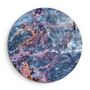 Other wall decoration - Marble Blue GrayRounded Glass Wall Art 80CMX80CM - ARTDESIGNA