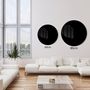 Other wall decoration - Marble Blue GrayRounded Glass Wall Art 80CMX80CM - ARTDESIGNA