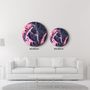 Other wall decoration - Pink Marble GalaxyRounded Glass Wall Art 80CMX80CM - ARTDESIGNA