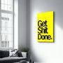 Other wall decoration - Get X Done Yellow | Designers Collection Glass Wall Art 110CMx70CM - ARTDESIGNA