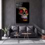 Other wall decoration - Sugar Skull -Mexican SkullDesigners Collection Glass Wall Art 110CMx70CM - ARTDESIGNA
