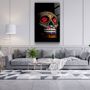 Other wall decoration - Sugar Skull -Mexican SkullDesigners Collection Glass Wall Art 110CMx70CM - ARTDESIGNA