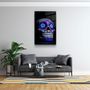 Autres décorations murales - Crâne de sucre - Crâne mexicain V2 Collection du designer Art mural en verre 110CMx70CM - ARTDESIGNA