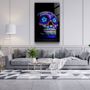 Autres décorations murales - Crâne de sucre - Crâne mexicain V2 Collection du designer Art mural en verre 110CMx70CM - ARTDESIGNA