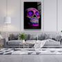 Autres décorations murales - Crâne de sucre - Crâne mexicain V1Designers Collection Art mural en verre 110CMx70CM - ARTDESIGNA