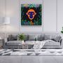 Other wall decoration - Animal Republic-MonkeyDesigners Collection Glass Wall Art 80CMX80CM - ARTDESIGNA