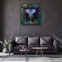 Other wall decoration - Animal Republic-ElephantDesigners Collection Glass Wall Art 80CMX80CM - ARTDESIGNA
