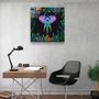 Other wall decoration - Animal Republic-ElephantDesigners Collection Glass Wall Art 80CMX80CM - ARTDESIGNA