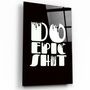 Autres décorations murales - Art mural en verre de la collection Do Epic X Black Designer 110CMx70CM - ARTDESIGNA