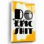 Other wall decoration - Do Epic X YellowDesigners Collection Glass Wall Art 110CMx70CM - ARTDESIGNA
